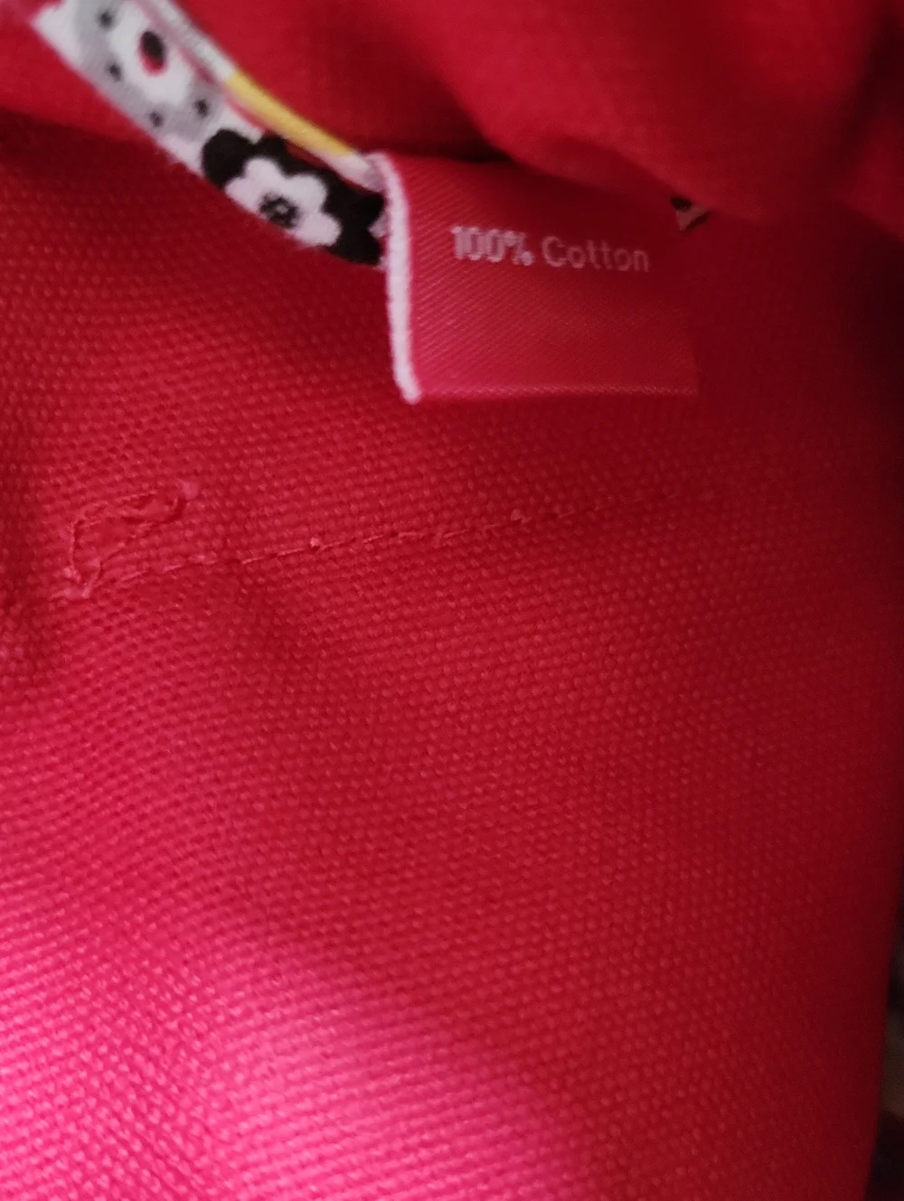 Vera Bradley Retired Deco Red White Black Daisy Floral Canvas Tote Shoulder Bag
